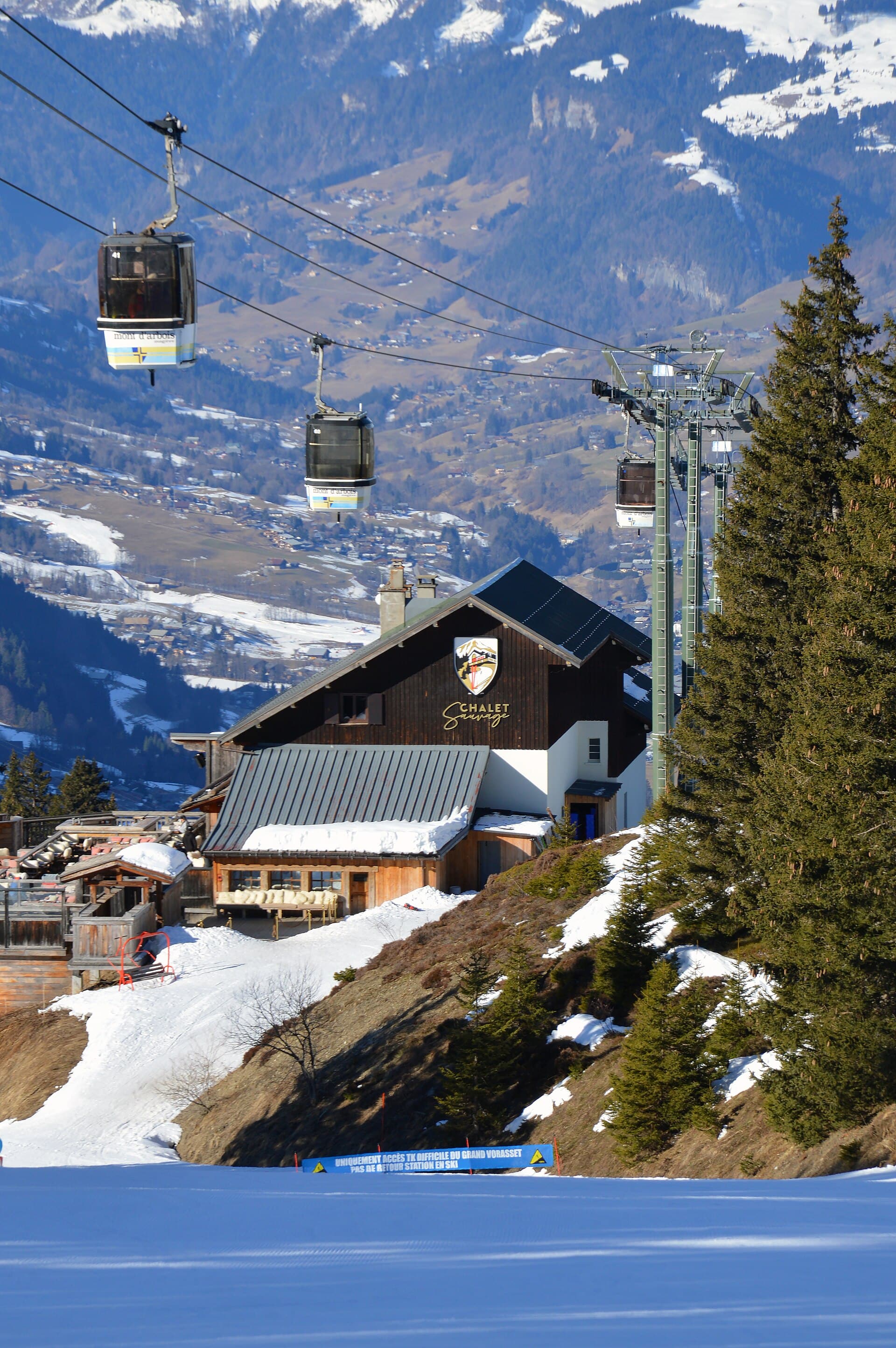 Chalet et télécabine du Mont d’Arbois à Megève