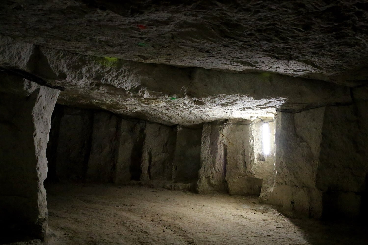 Galerie souterraine d’une ancienne carrière de tuffeau